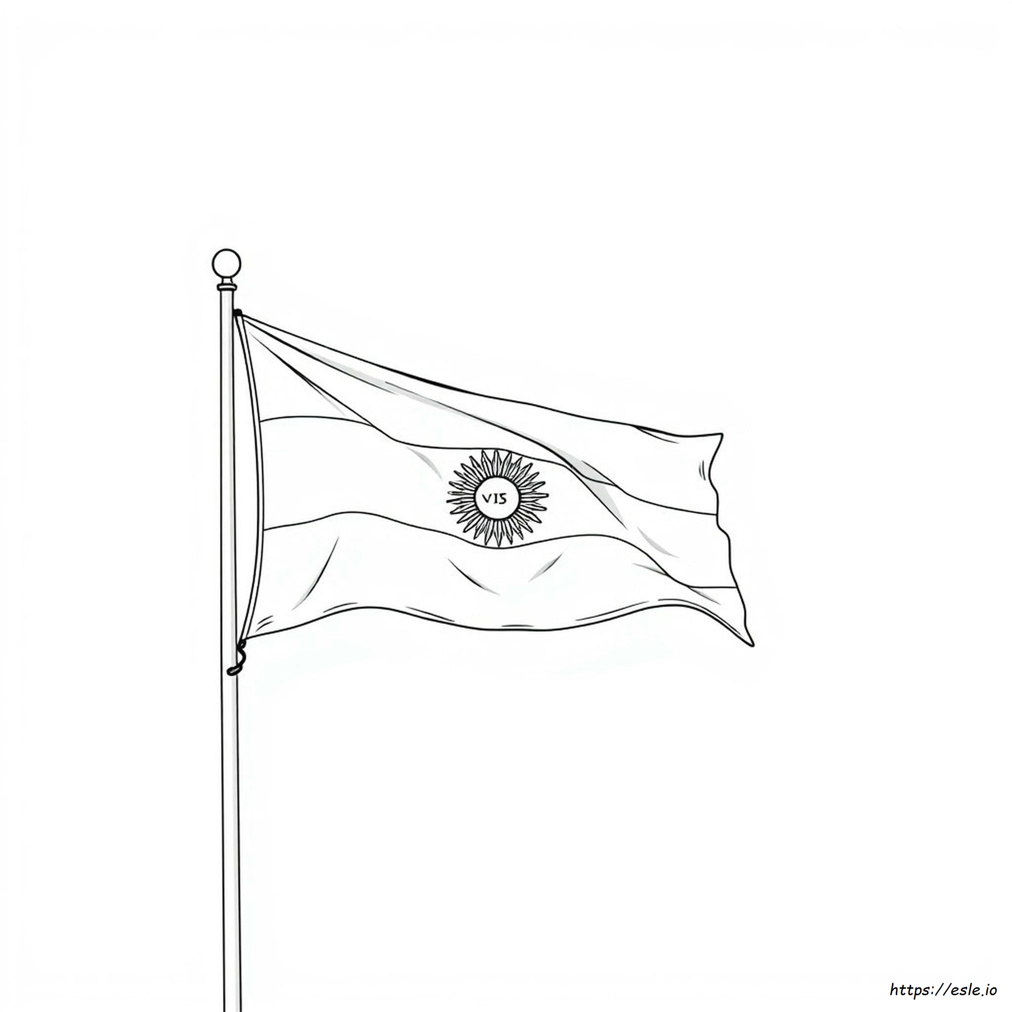 Argentina Flag Colouring Page