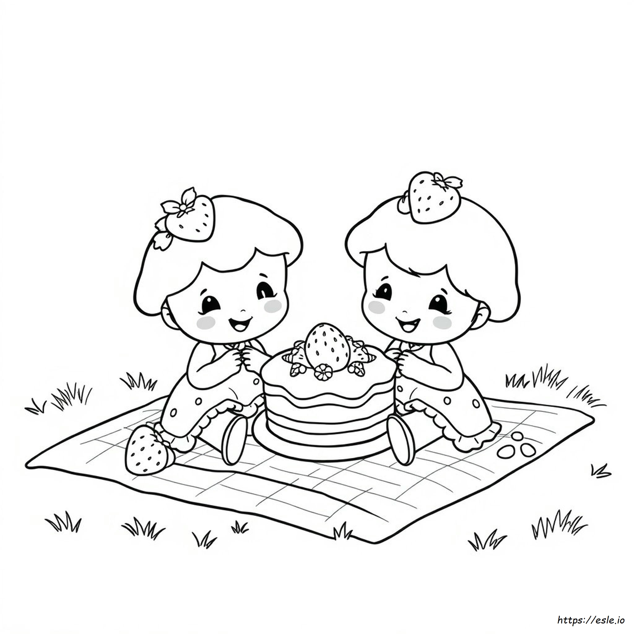 Cute Strawberry Shortcake Coloring Pages