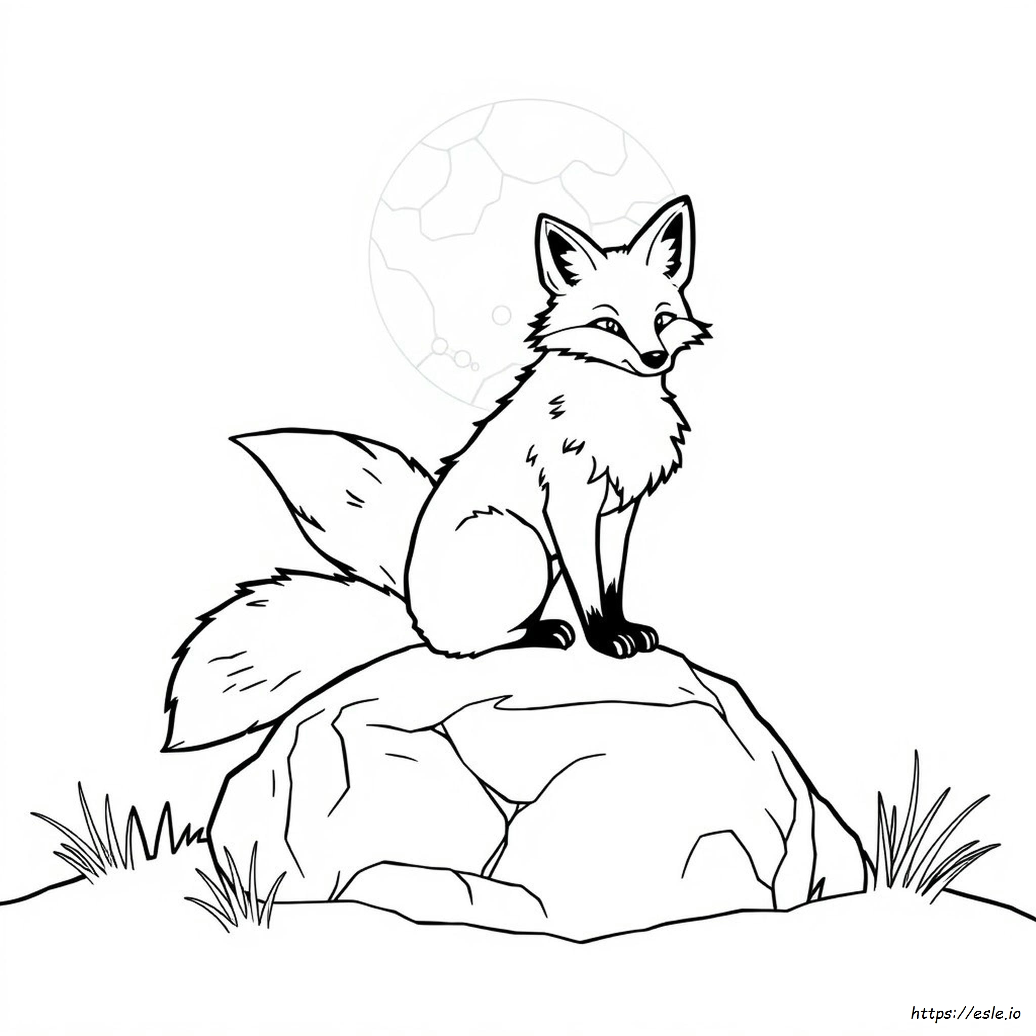 9 Tailed Fox Coloring Pages