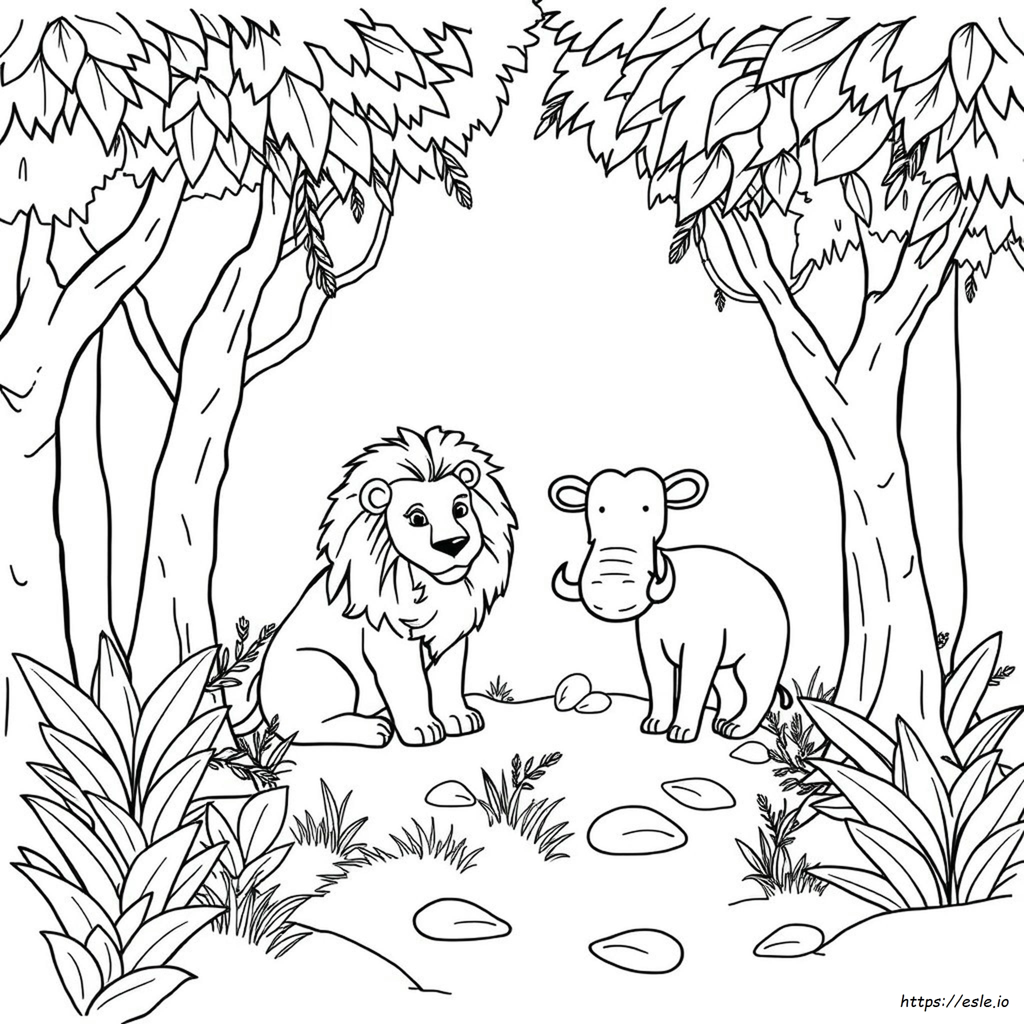 Animali Della Giungla Da Colorare