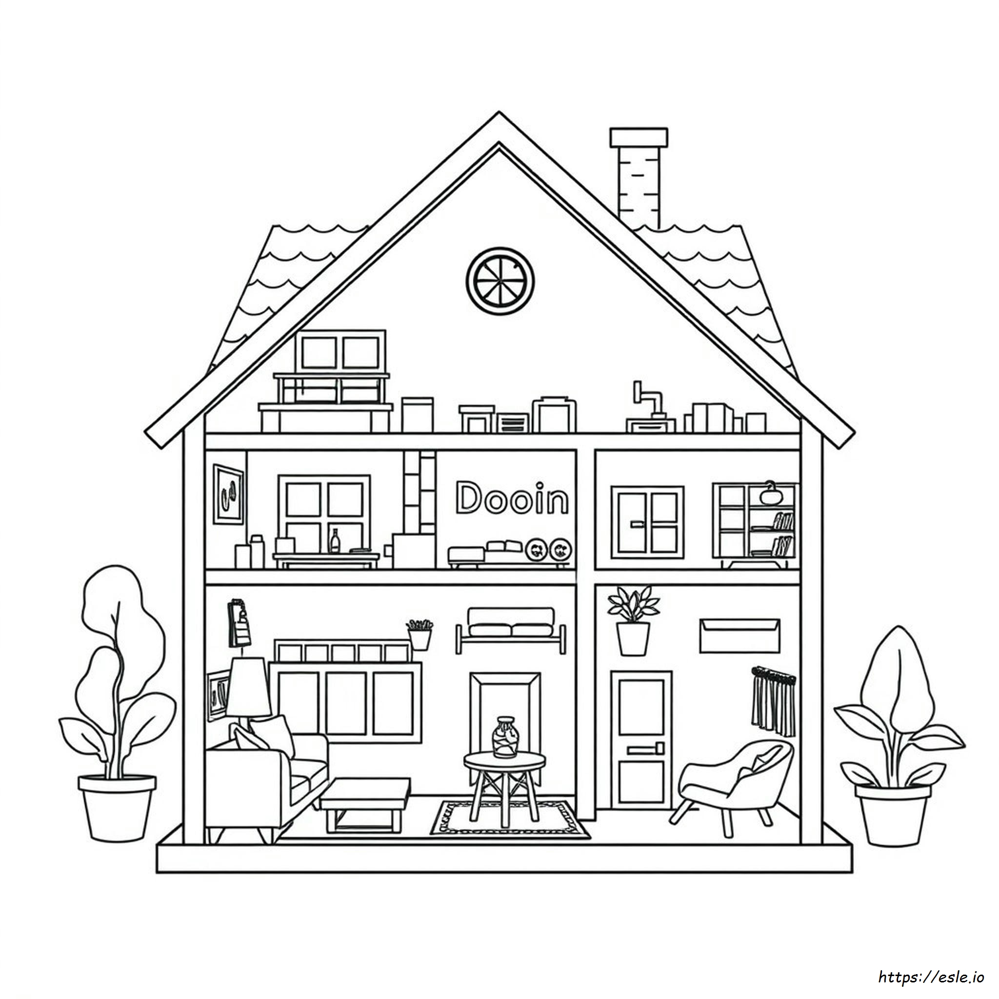 Casa Delle Bambole Da Colorare E Stampare