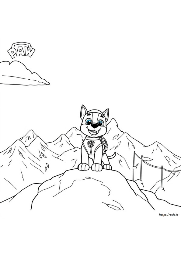 Everest Paw Patrol Colouring Page