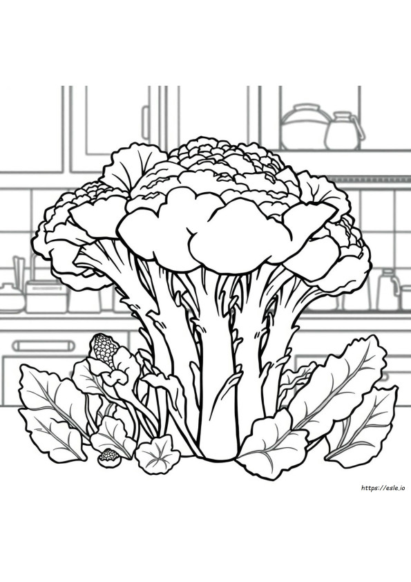 Brocolli Coloring Page