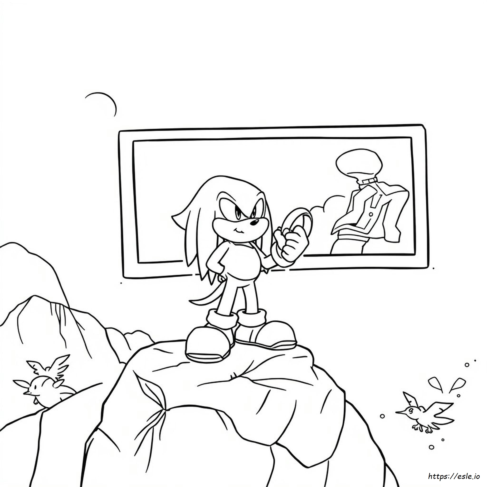 Movie Knuckles Coloring Page