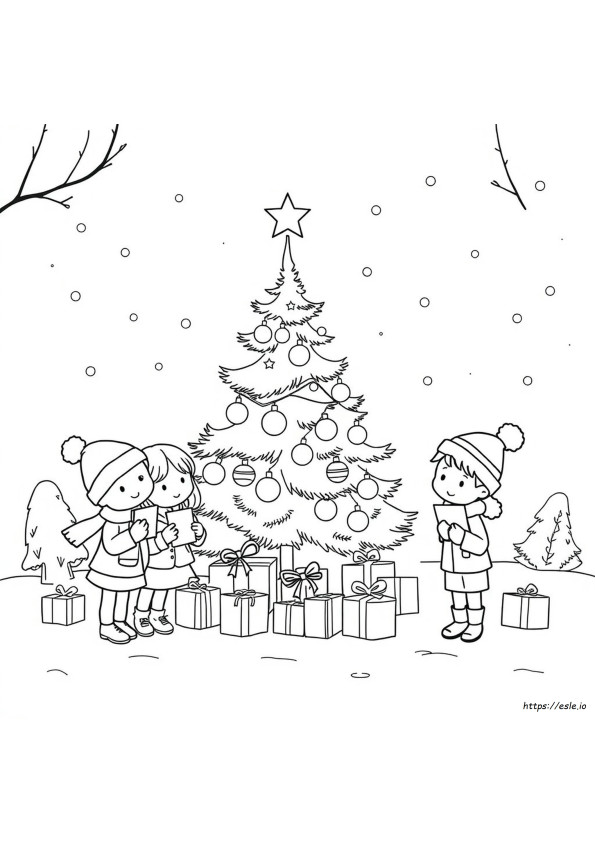 学校向けクリスマス塗り絵