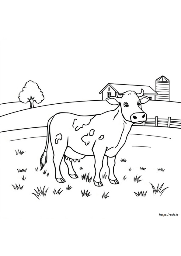 Farm Animal Cow Coloring Pages