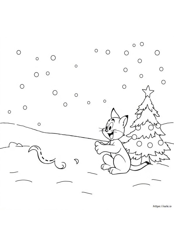 Tom És Jerry Karácsonyi Színező Oldalak