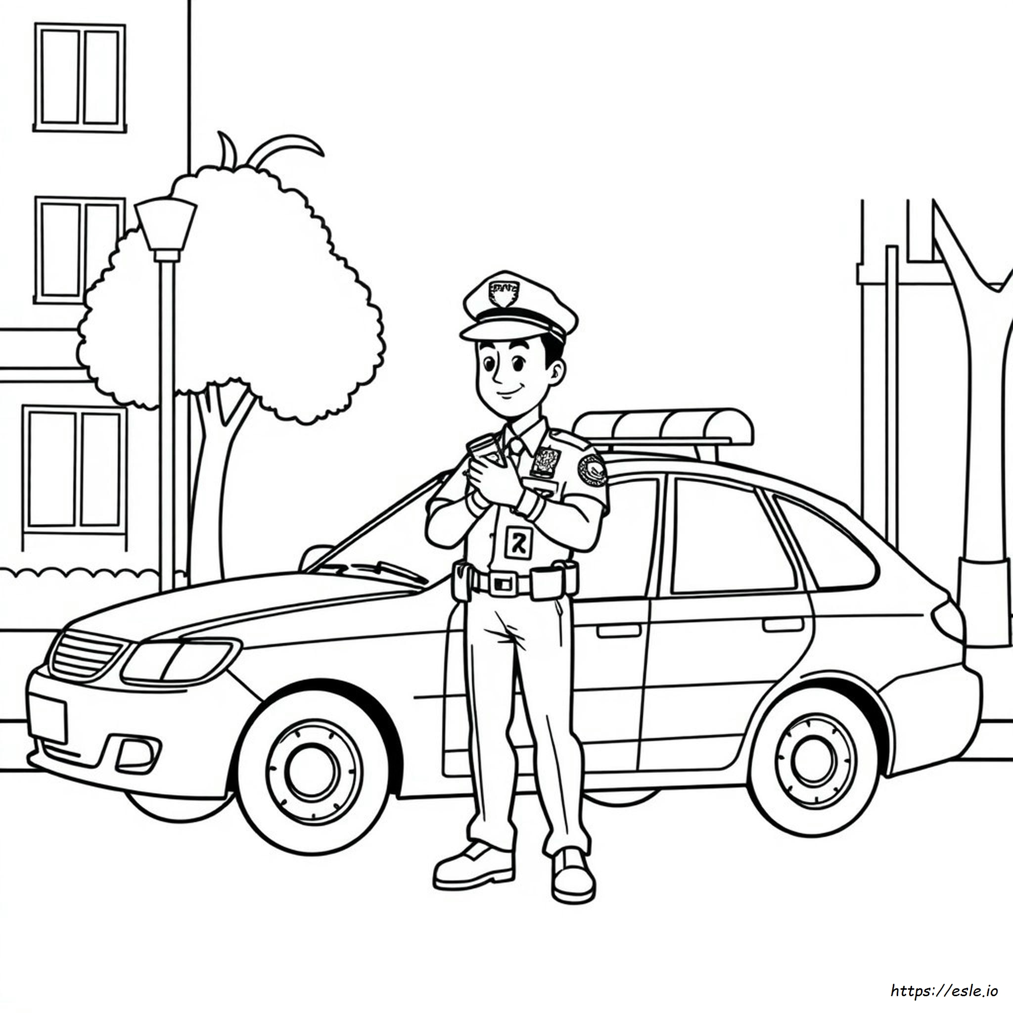 Police Man Colouring