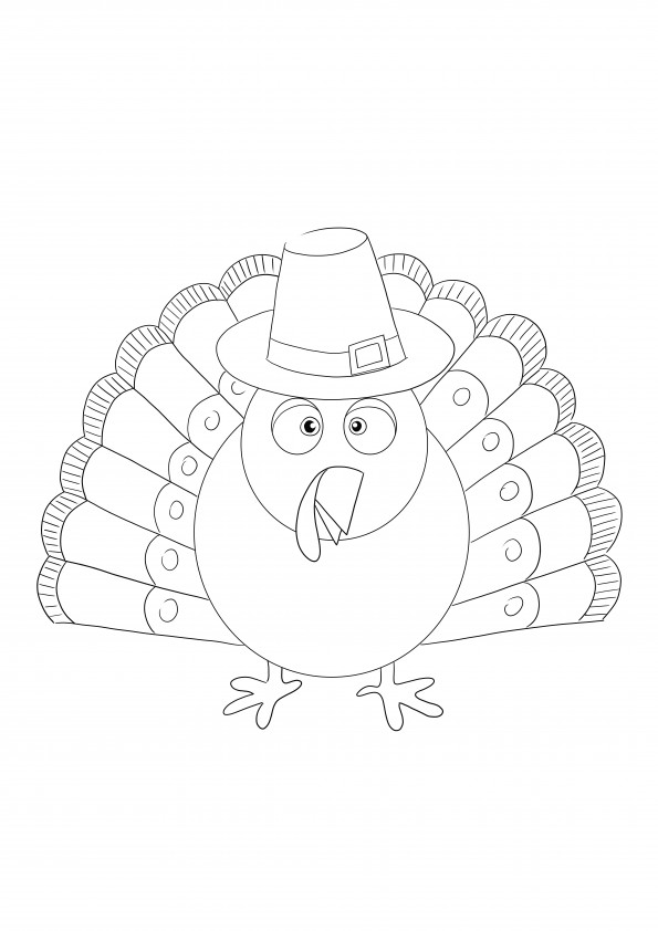 Der Thanksgiving-Truthahn kostenlos zum Ausdrucken oder Herunterladen und Ausmalen