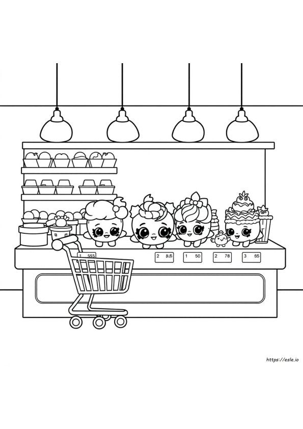 Gambar Mewarnai Shopkins Untuk Dicetak
