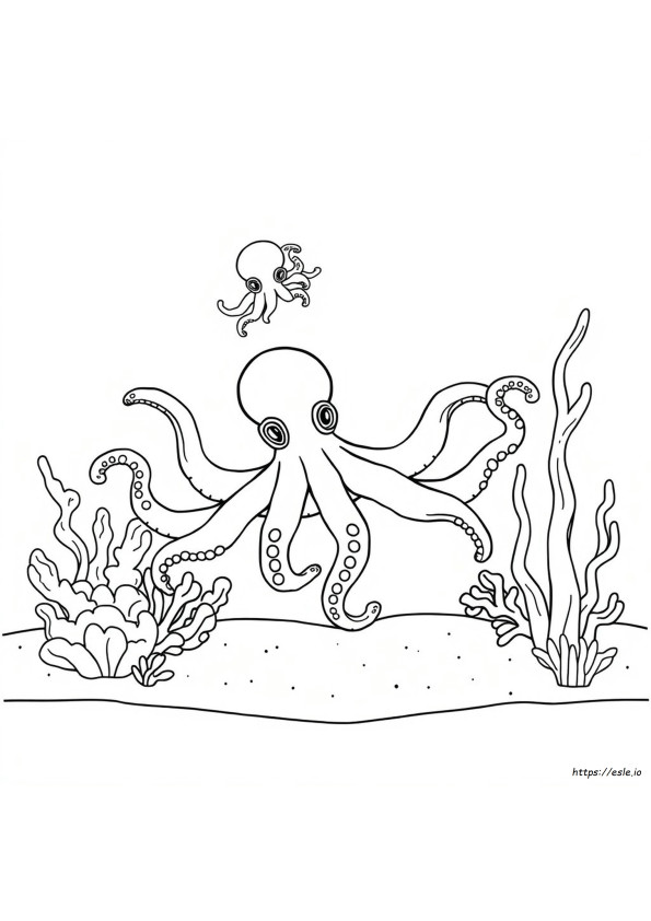 Blue Ringed Octopus Coloring Page