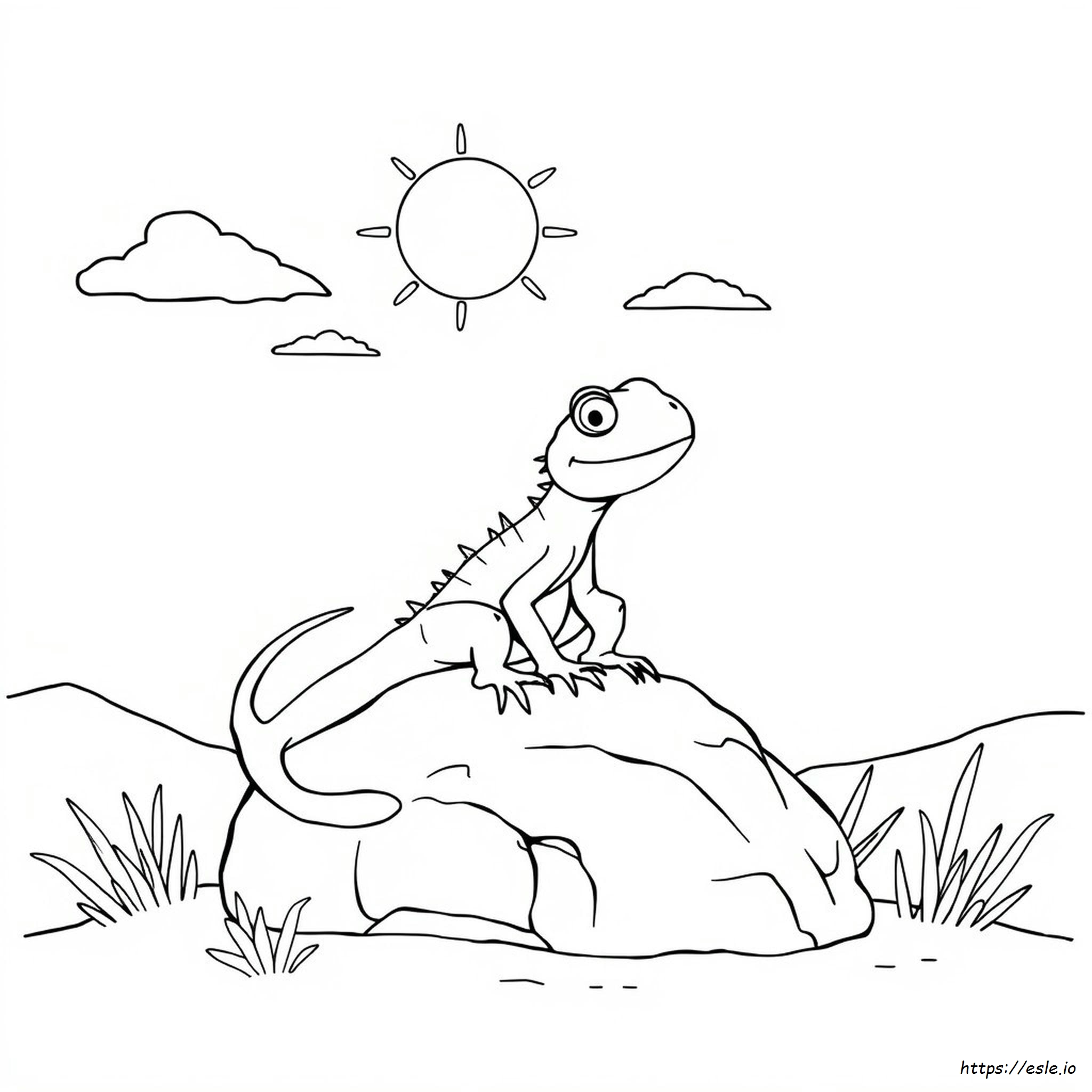 Cartoon Eidechse Ausmalbilder