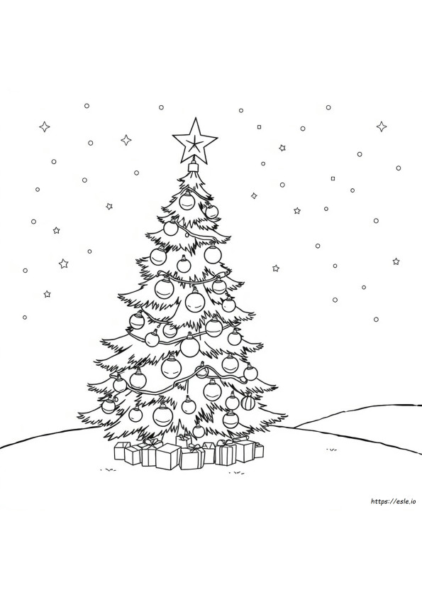 Free Christmas Tree Coloring Pages For Adults