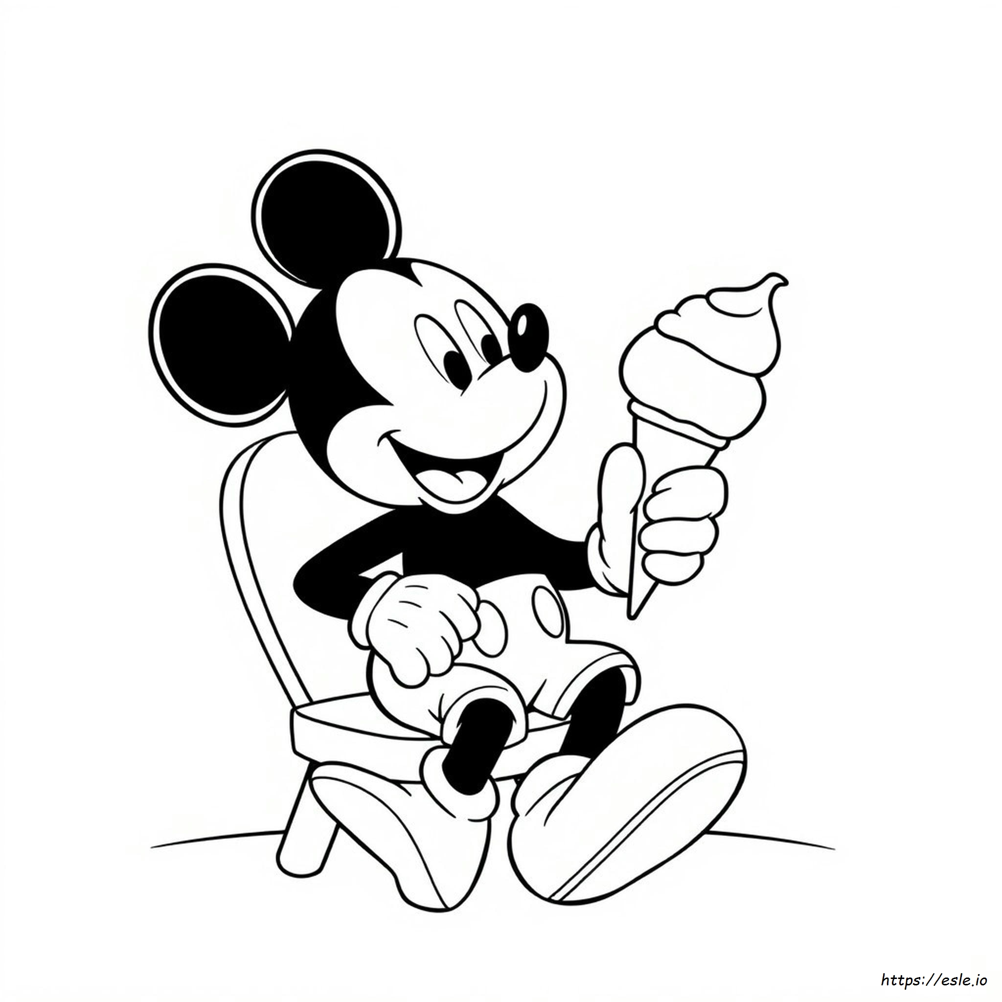 Egyszerű Mickey Mouse Színező