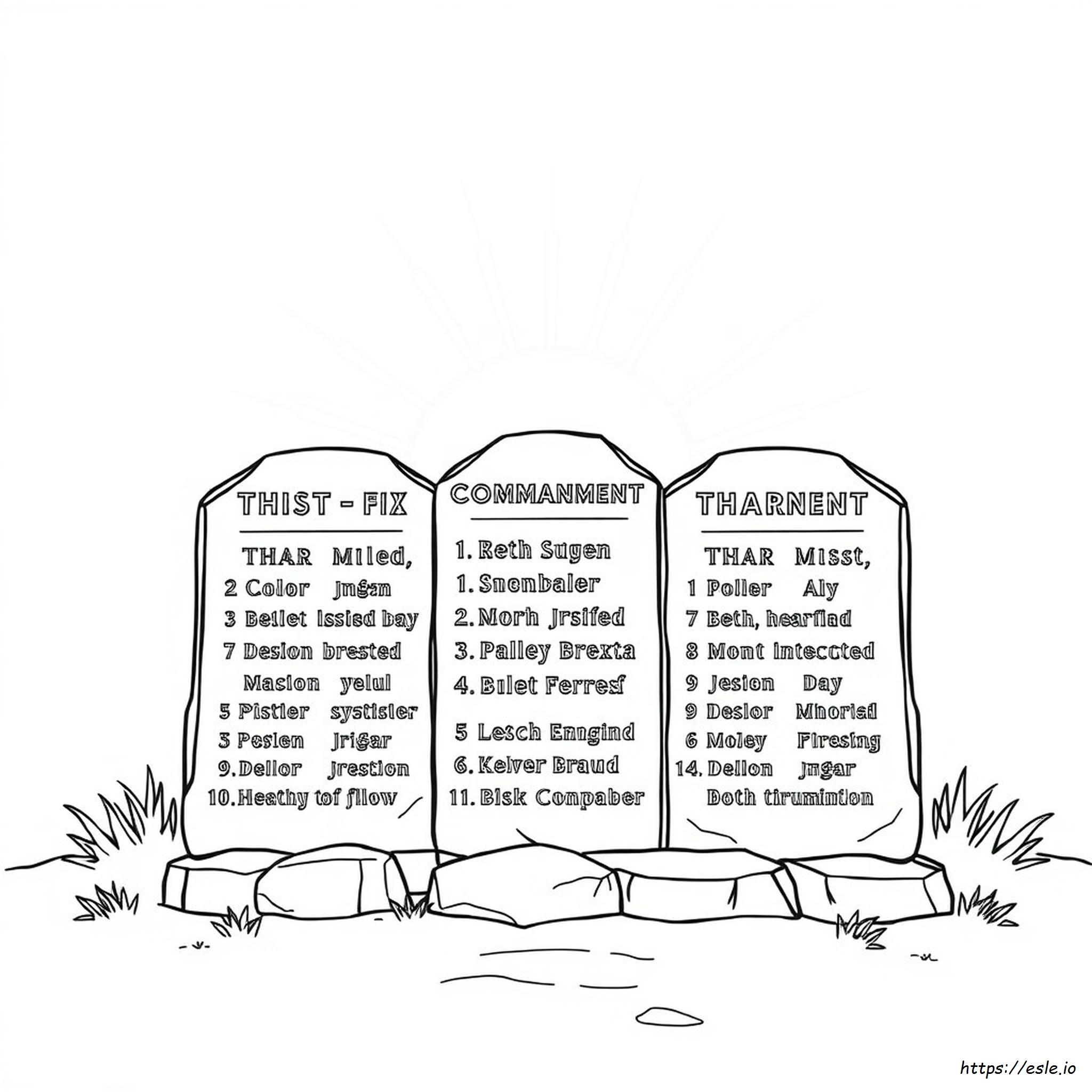 Free Printable 10 Commandments Coloring Page