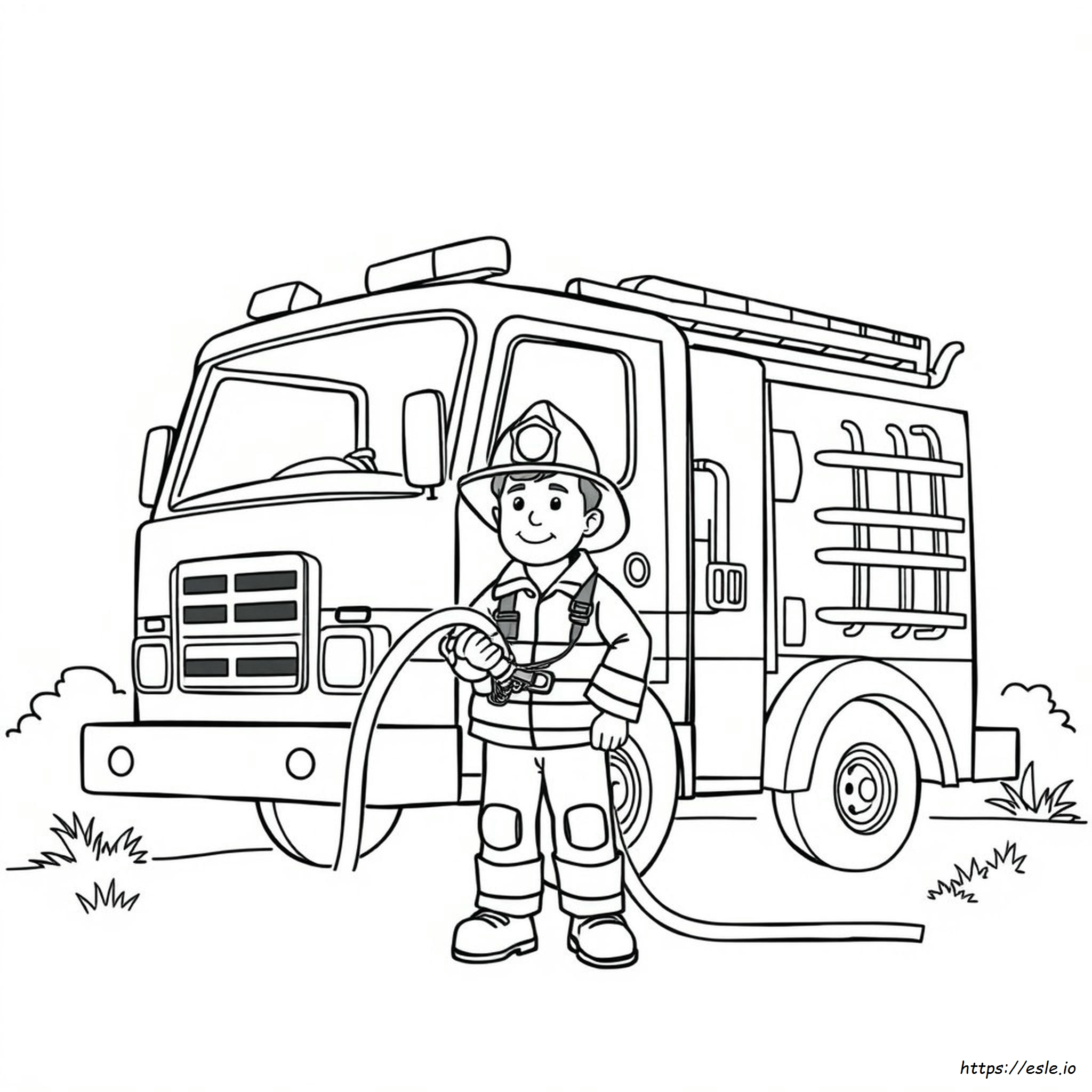 Firefighter Coloring Picture