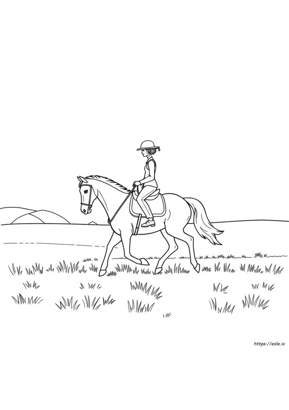 Horse Riding Colouring