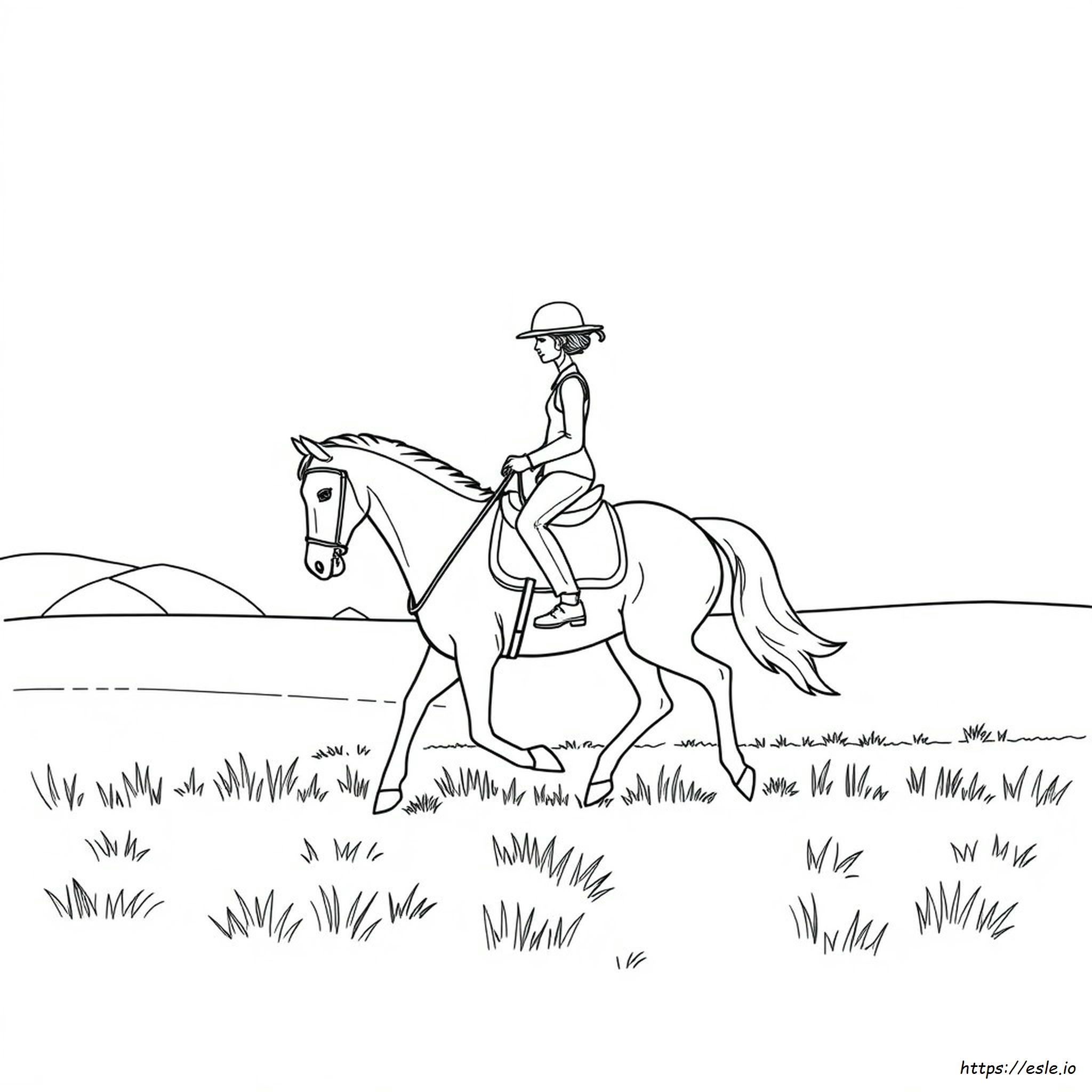 Horse Riding Colouring