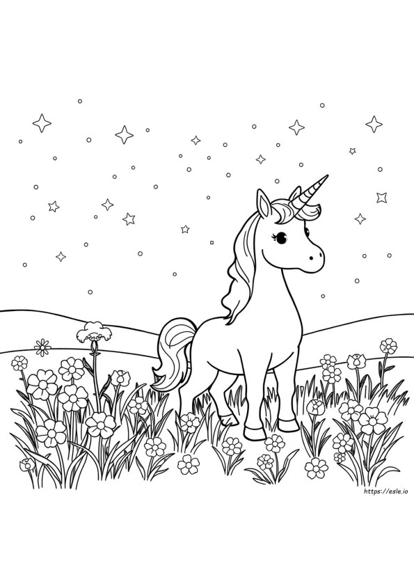 Cute Unicorn Coloring