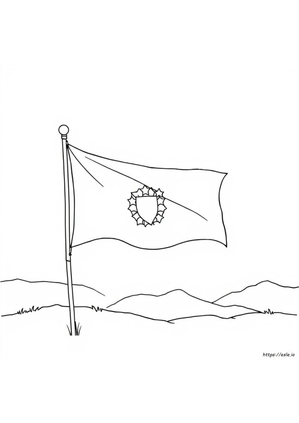 Bosnia Flag Coloring Page