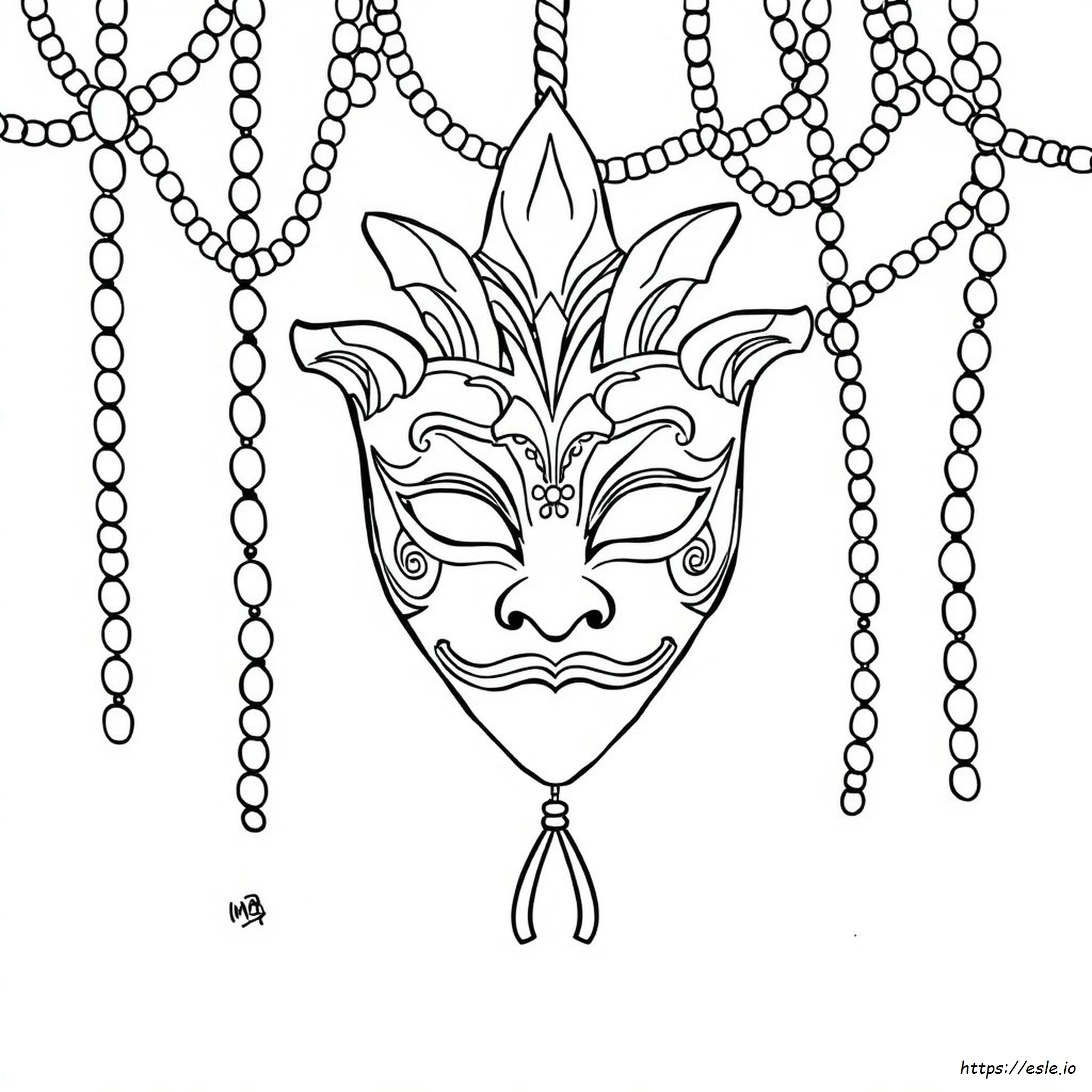 Coloring Pages Of Mardi Gras Masks