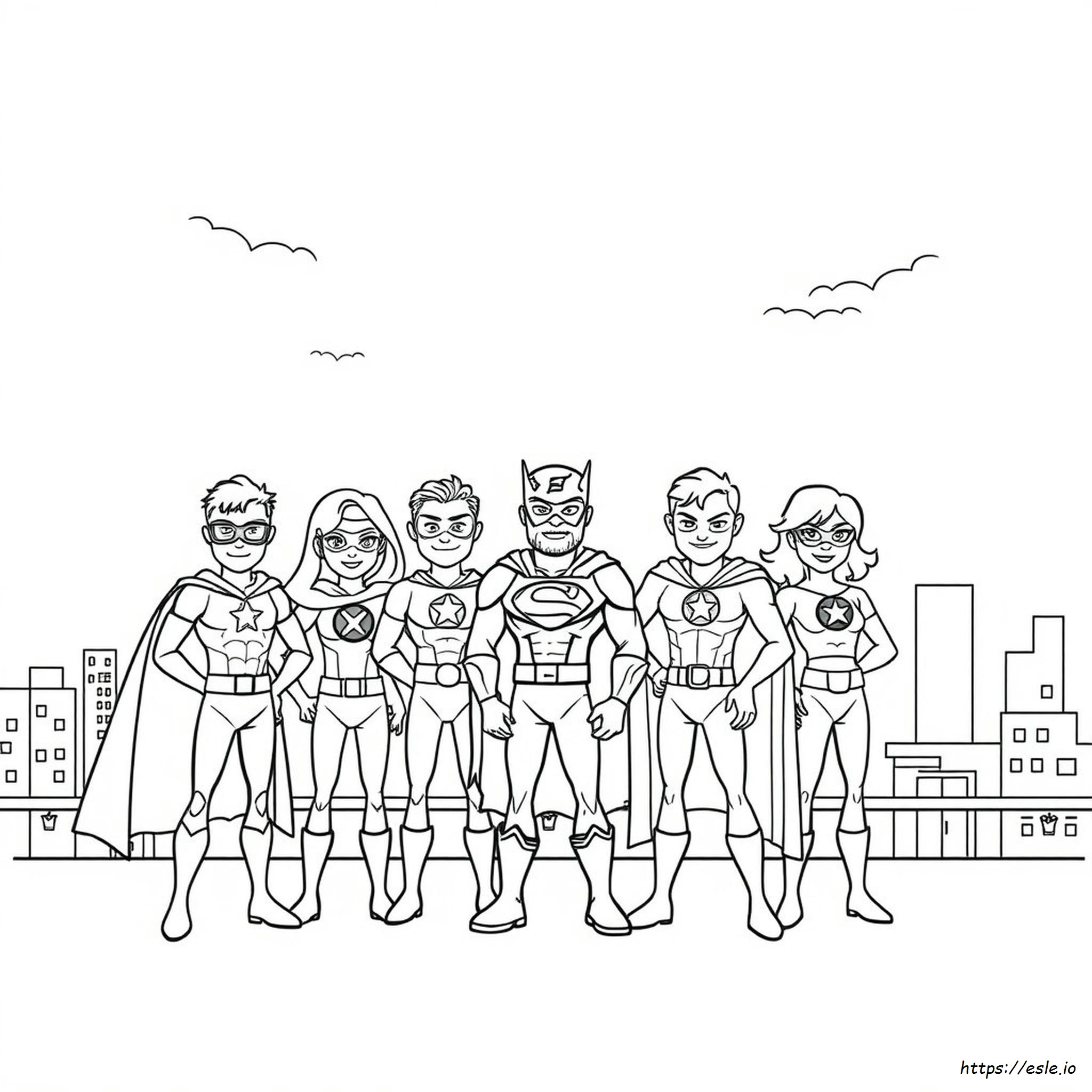 Superhero Cartoon Coloring Pages