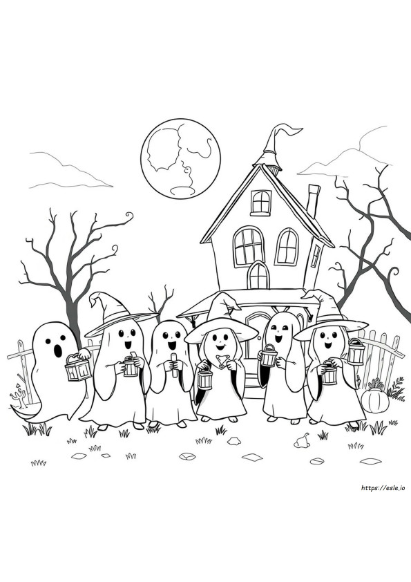 Amici Accoglienti Libro Da Colorare Halloween
