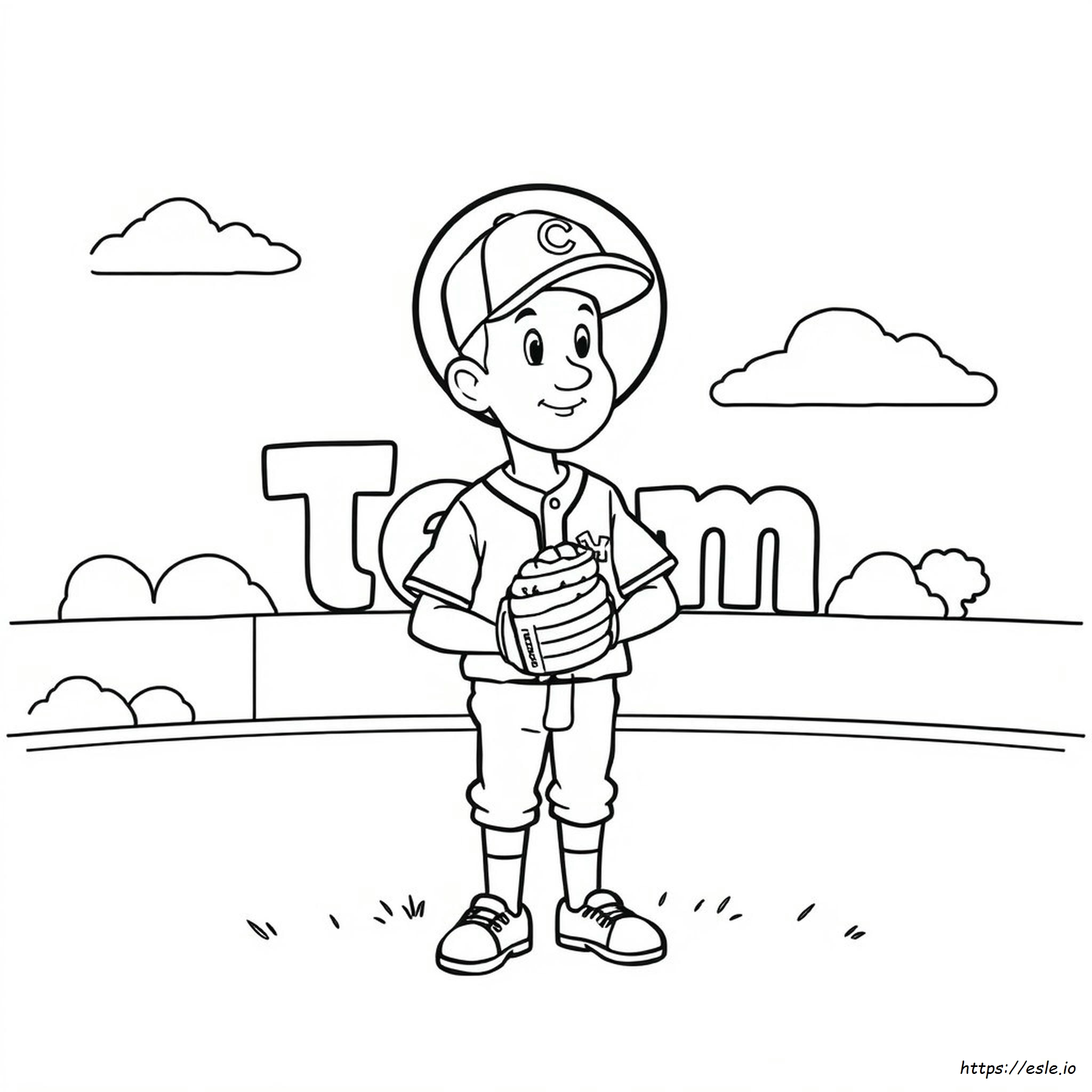 Baseball Uniform Coloring Page