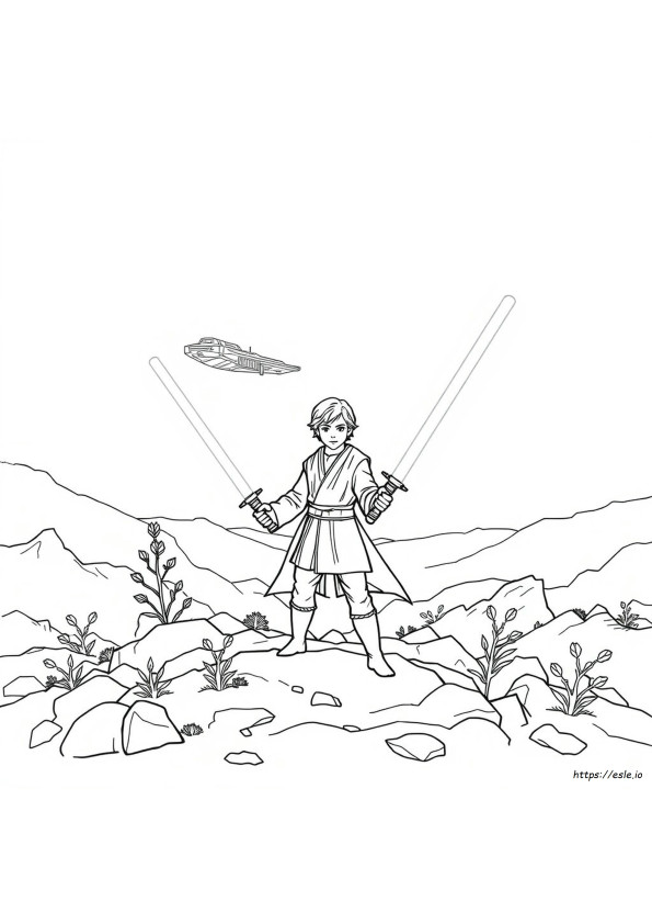 Luke Skywalker Ausmalbild