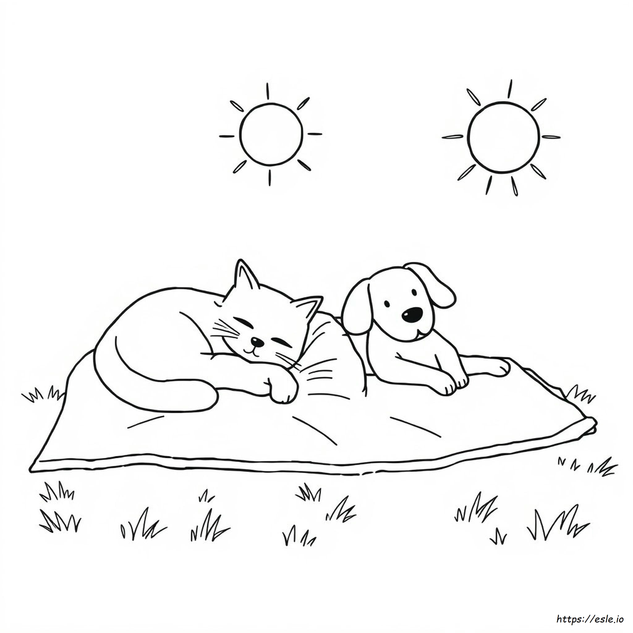 Catnap And Dogday Coloring Page