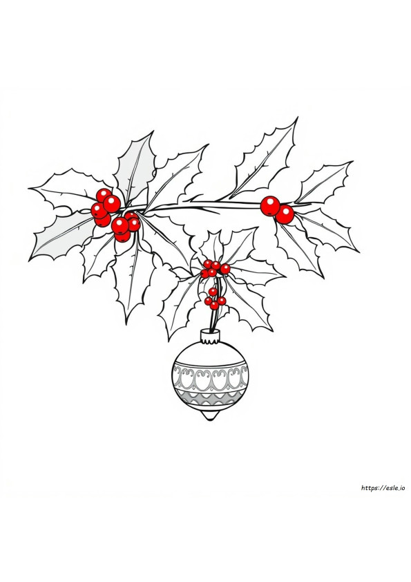 Dibujos De Acebo De Navidad Para Colorear