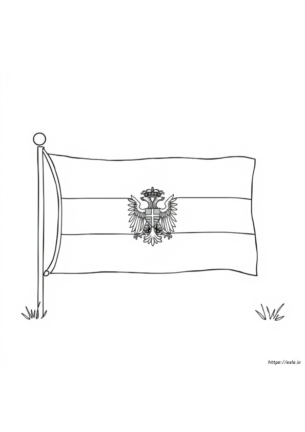 Serbia Flag Coloring Page
