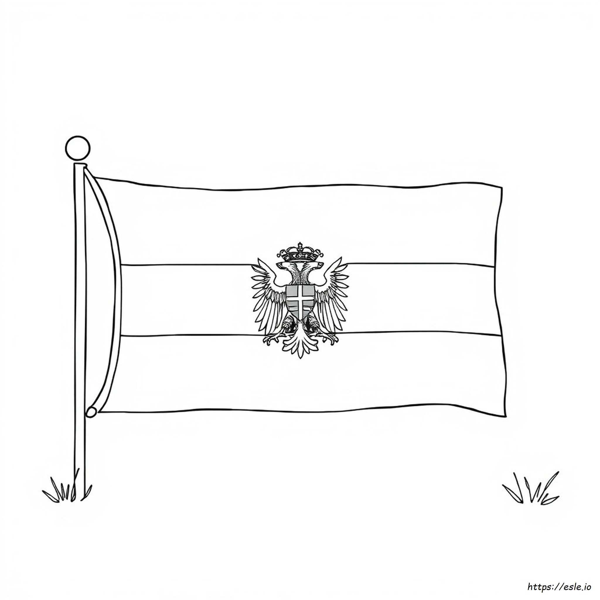 Serbia Flag Coloring Page