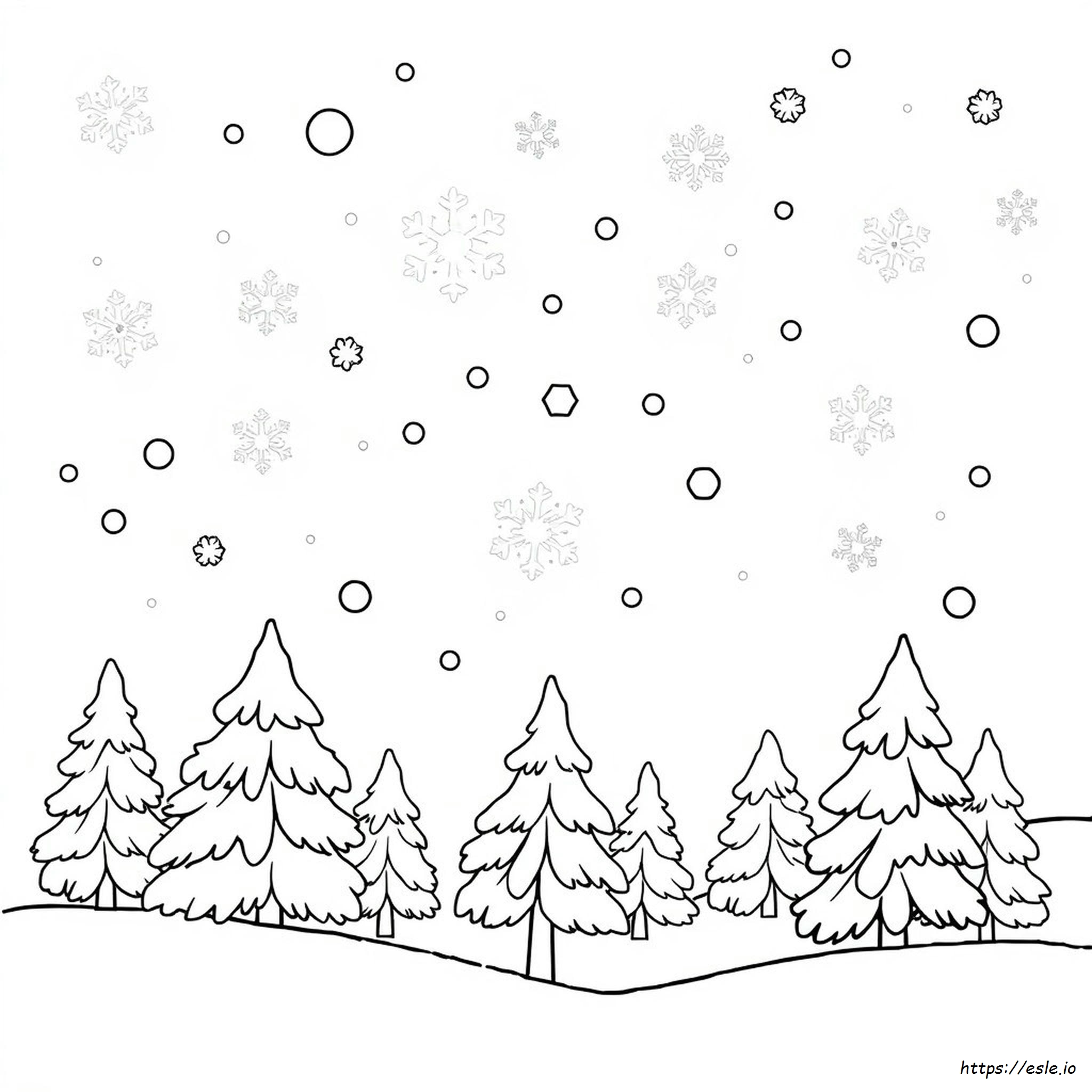 Disegni Di Neve Da Colorare