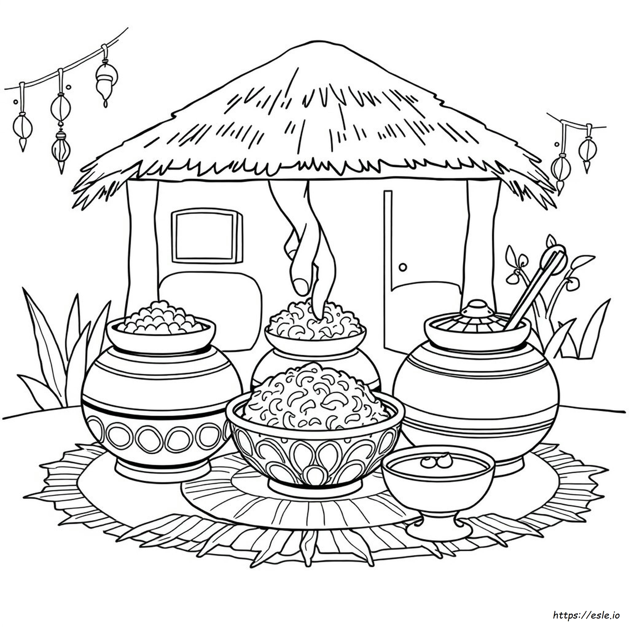 Imágenes De Contorno De Pongal Para Colorear