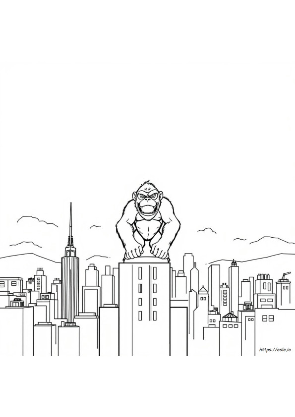 George From Rampage Coloring Pages