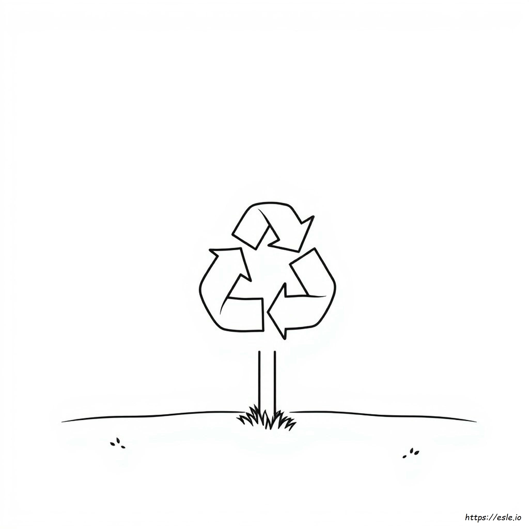 Recycle Sign Coloring Page