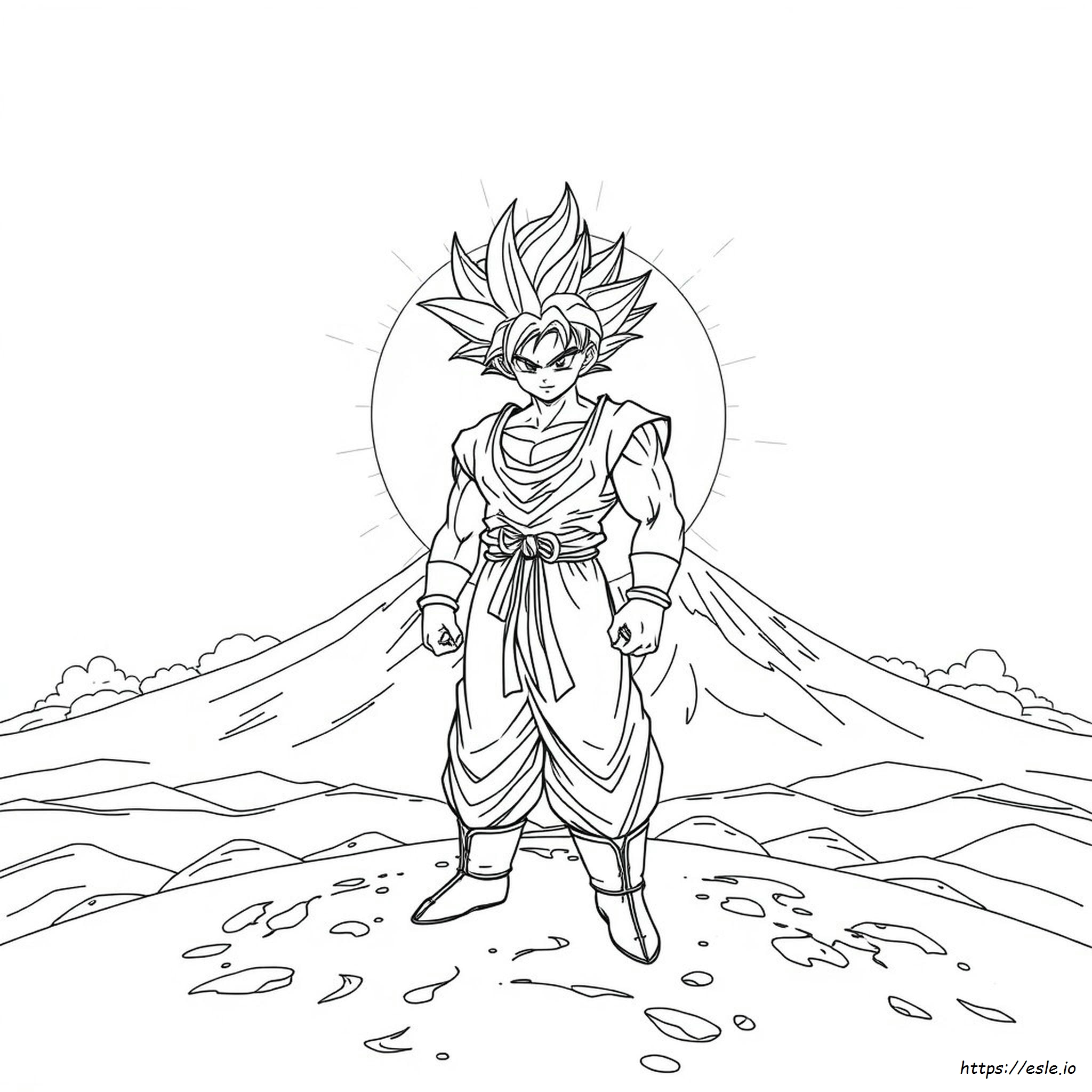 Saiyan God Goku Coloring Pages