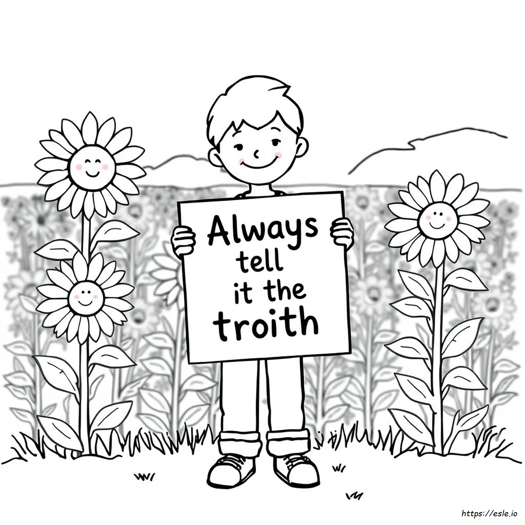Always Tell The Truth Coloring Page