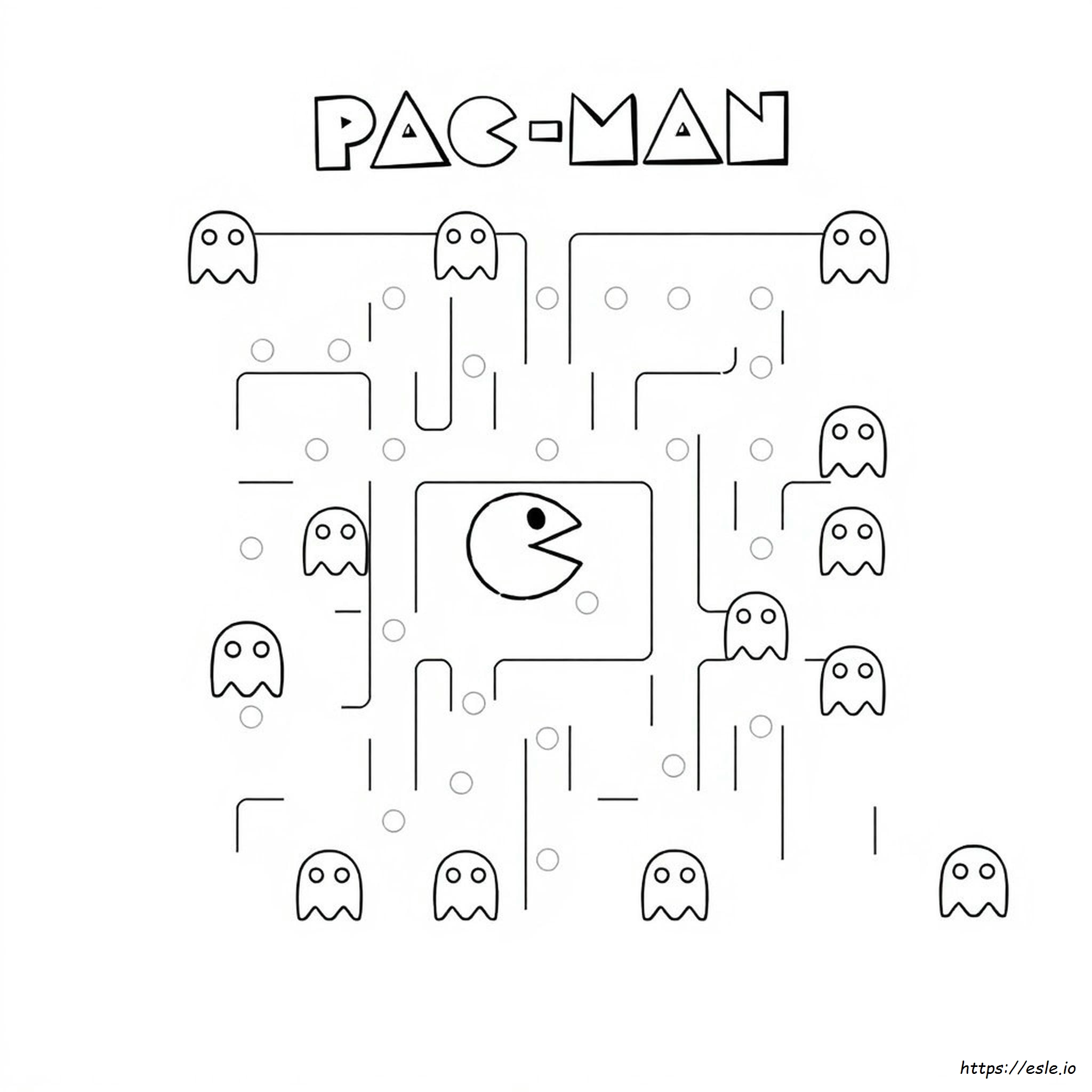 Printable Pac Man Maze Coloring Pages