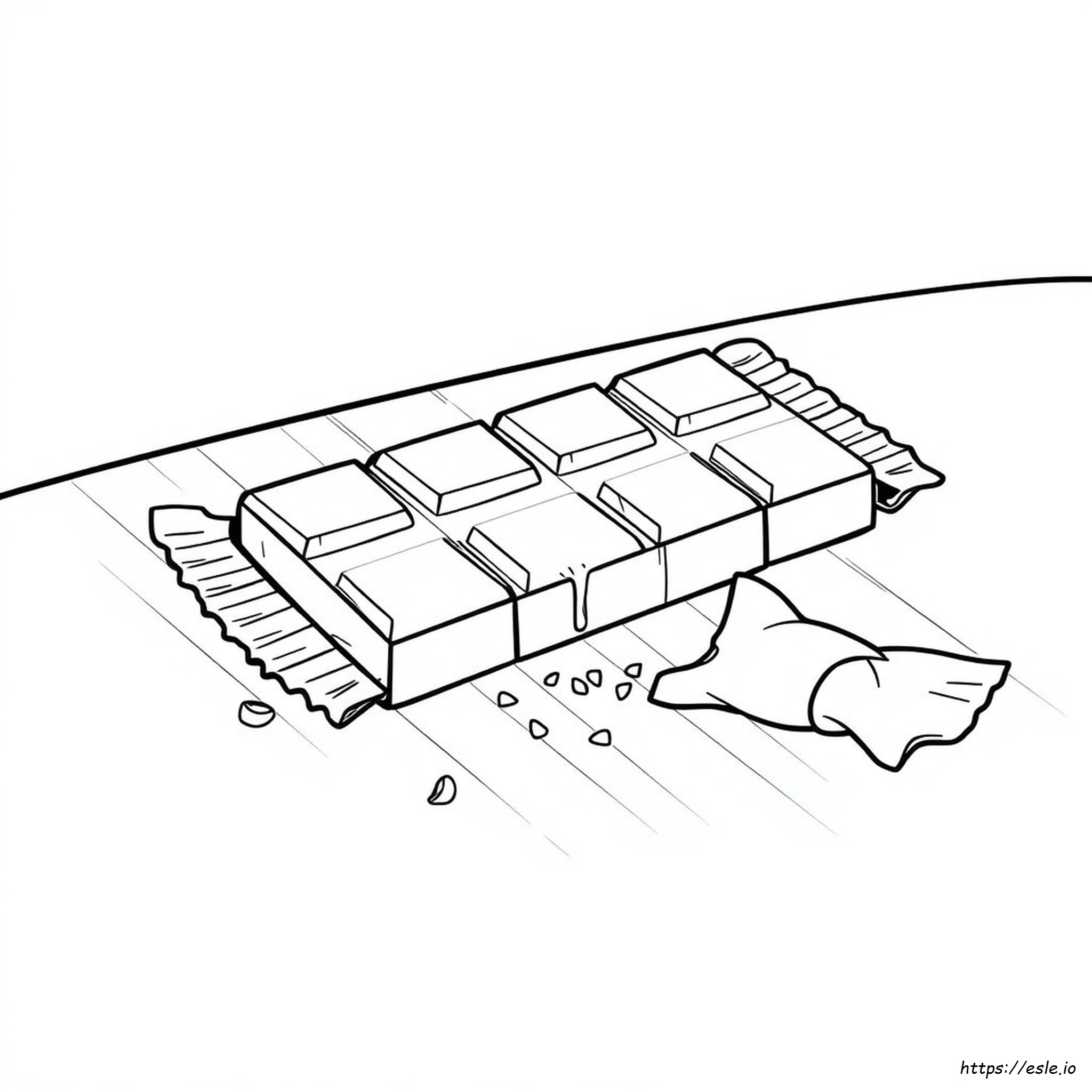 Chocolate Bar Coloring Page