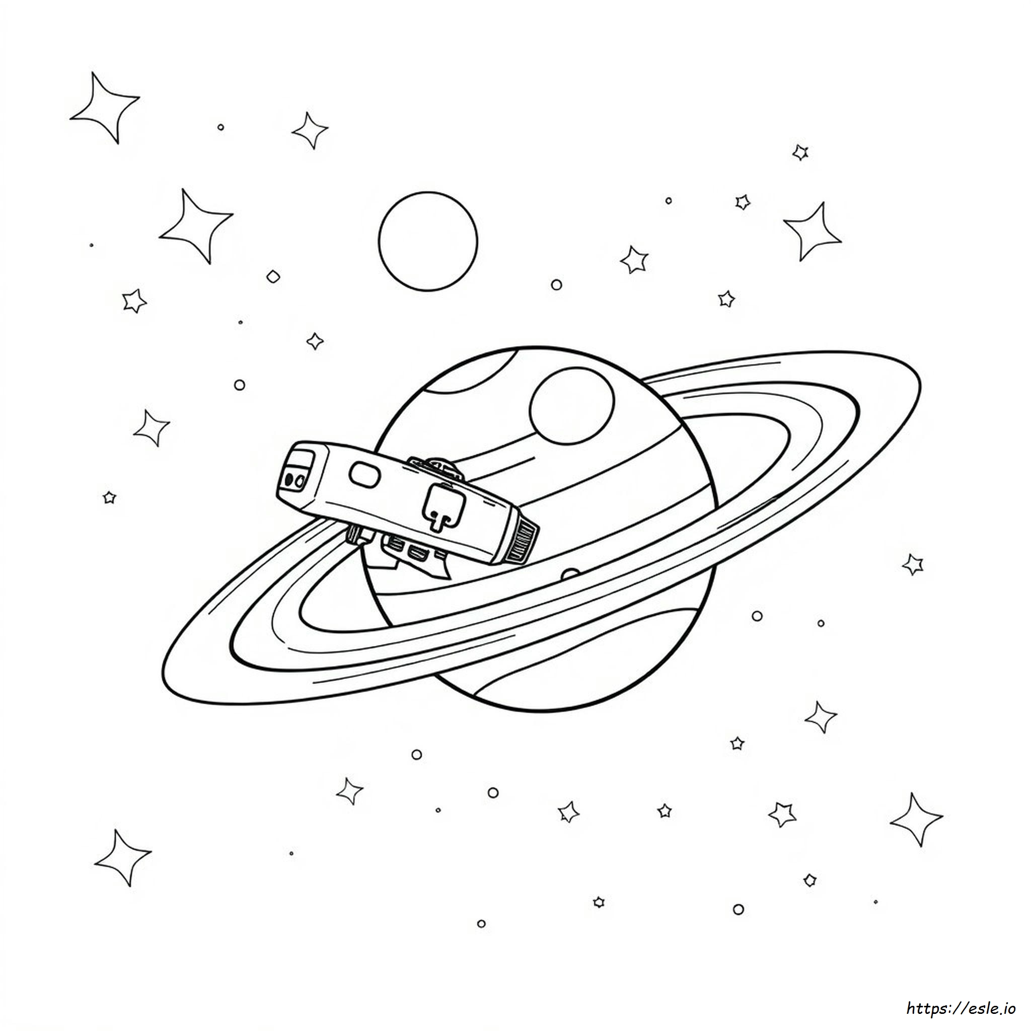 Space Satellite Coloring Page