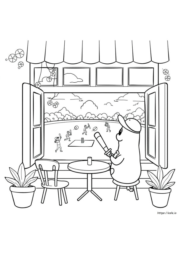 Butterbean Cafe Coloring Pages Cricket