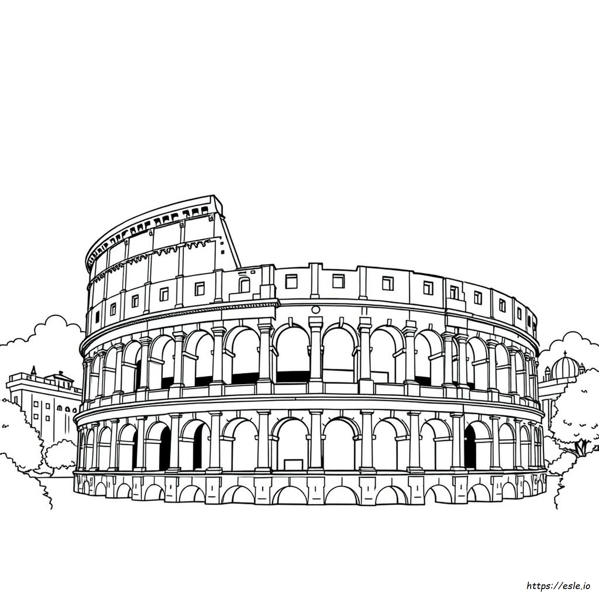 Roman Colosseum Coloring Page