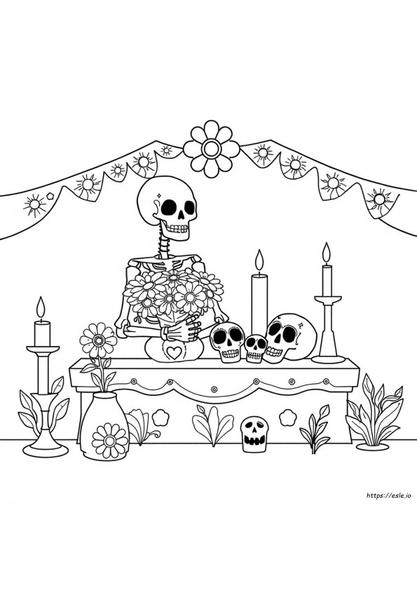 Kolorowanki Dia De Los Muertos