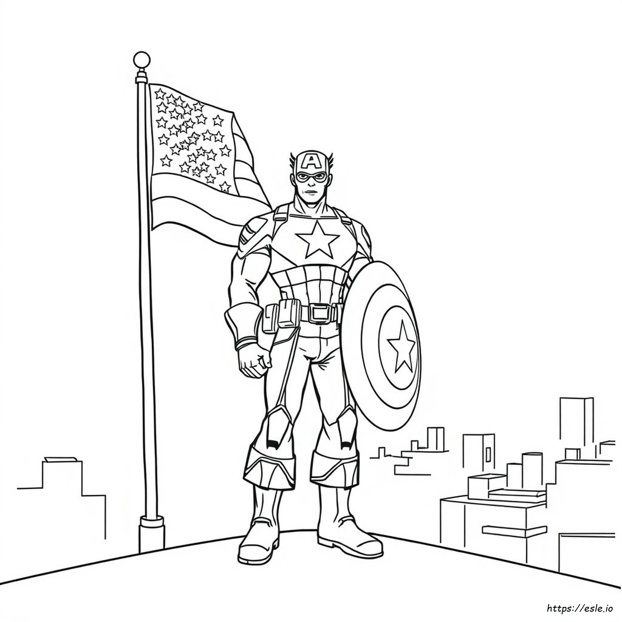 Captain America Da Colorare
