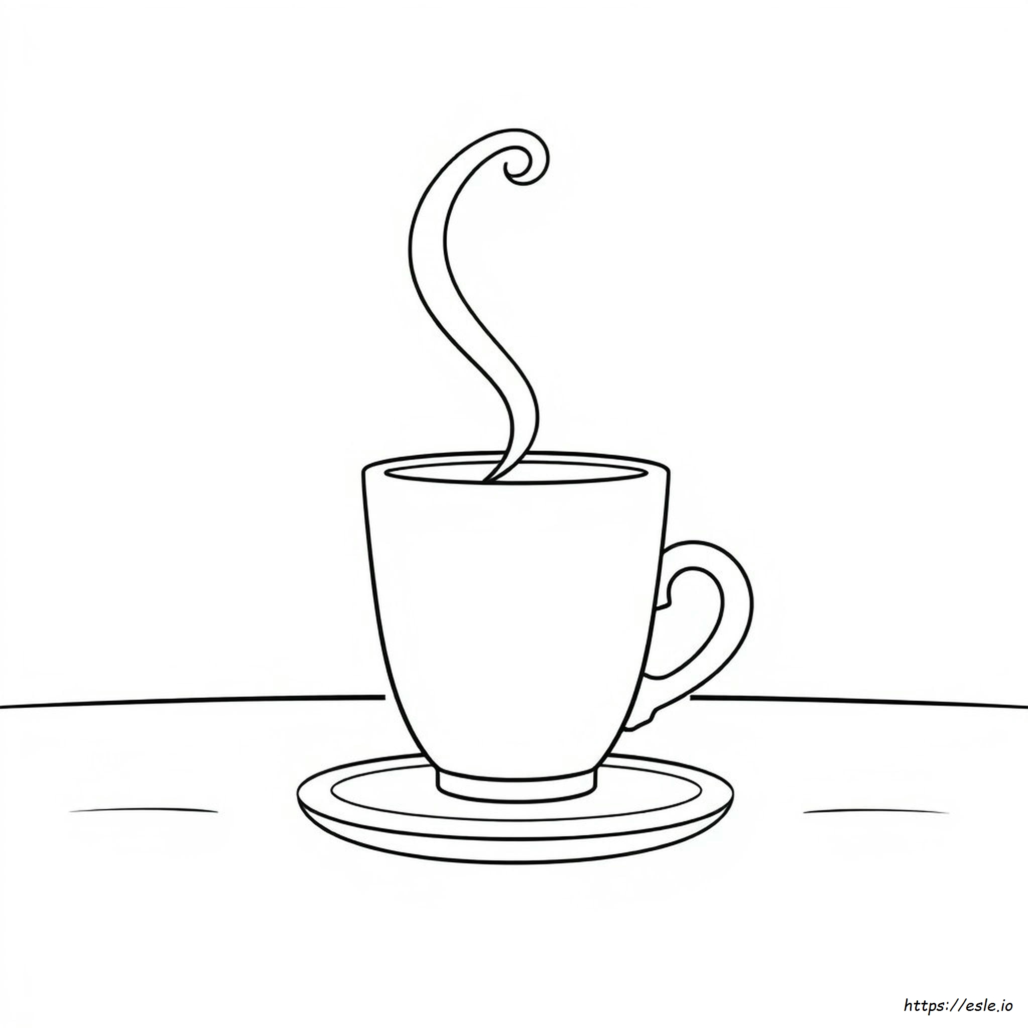 Coffee Cup Coloring Page