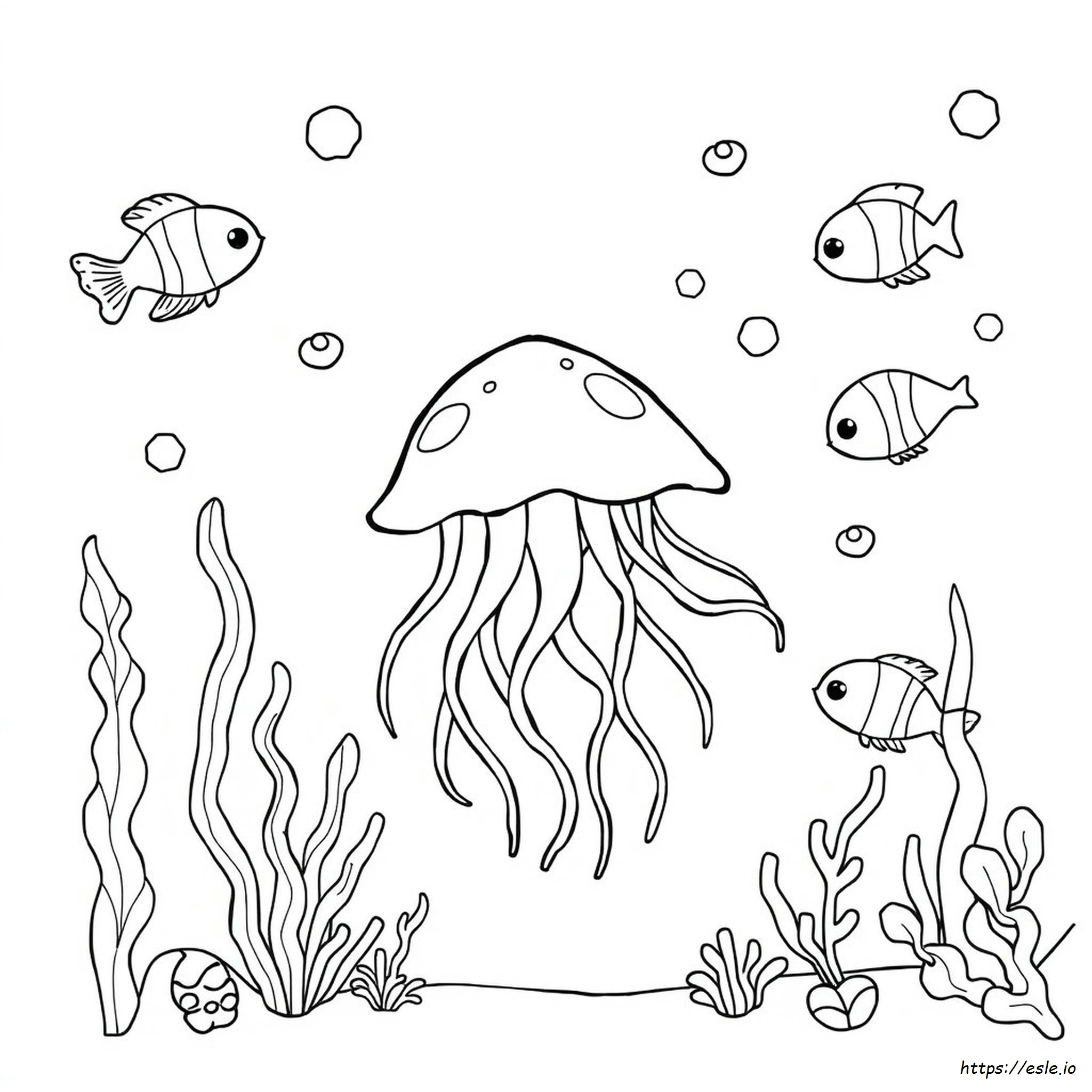 Cute Jellyfish Coloring Pages