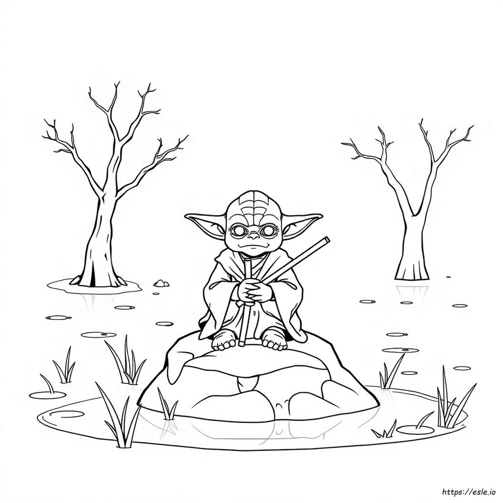 Yoda Para Colorir