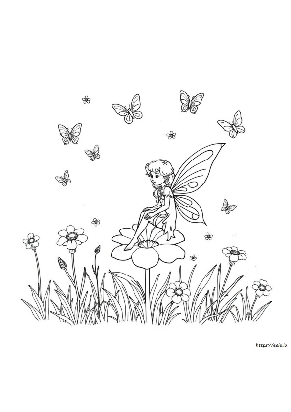 Fairy Printout For Coloring